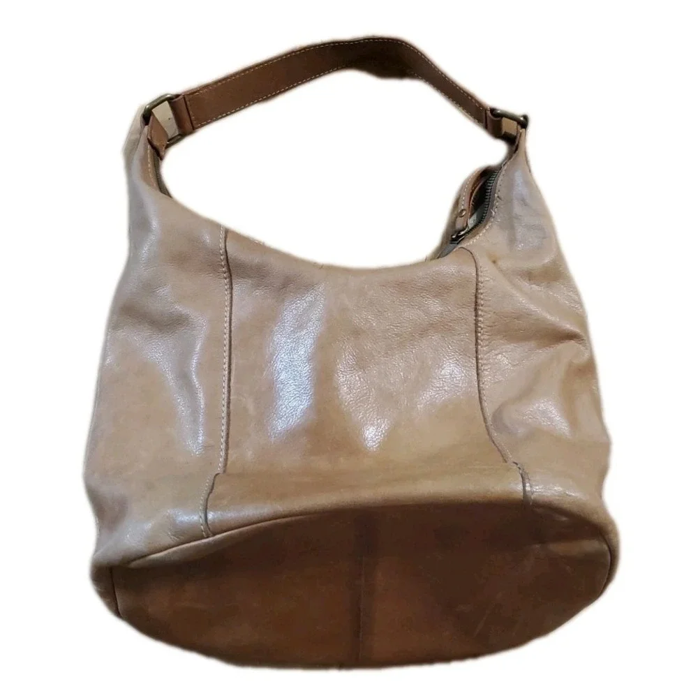 American Leather Co Caramel Leather Hobo Handbag